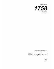 TM1995 John Deere 1758 wheel forwarder pdf technical manual