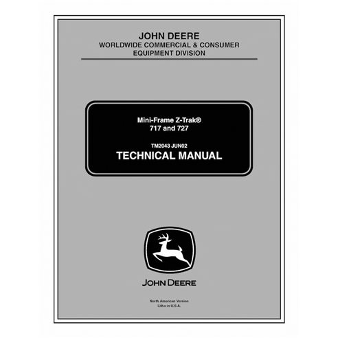 TM2043 John Deere 717 and 727 Mini-Frame Z-Trak mower pdf technical manual