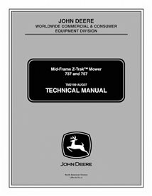 TM2199 John Deere Mid-Frame Z-Trak Mower 737 and 757 mower pdf technical manual