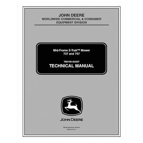 TM2199 Manuel technique PDF des tondeuses John Deere Mid-Frame Z-Trak 737 et 757