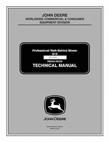 TM2242 John Deere G15 Professional Walk-Behind mower pdf technical manual
