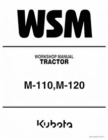 Kubota M110, M120 tractor pdf workshop manual 