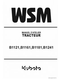 Kubota B1121, B1161, B1181, B1241 tractor pdf workshop manual FR