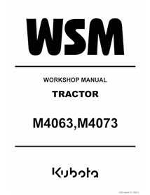 KUBOTA-9Y111-23411-WSM Manuel d'atelier PDF pour tracteur Kubota M4063, M4073