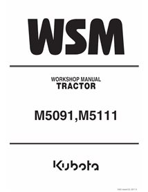 KUBOTA-9Y111-16112-WSM Manuel d'atelier PDF pour tracteur Kubota M5091, M5111