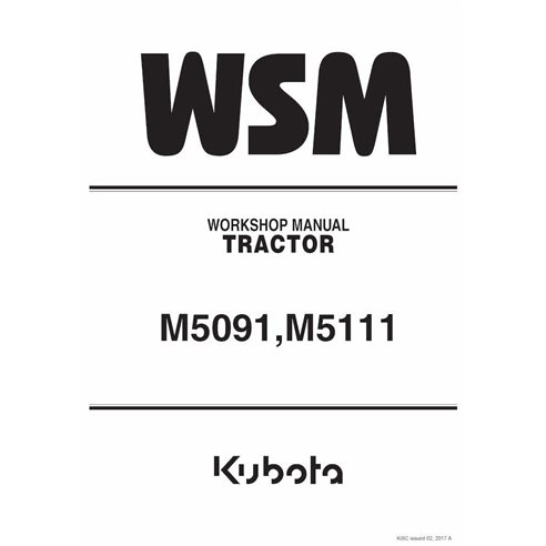 Kubota M5091, M5111 tractor pdf workshop manual 