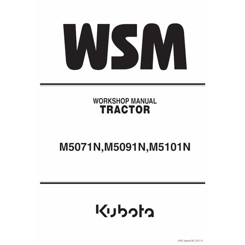 Kubota M5071N, M5091N, M5101N tractor pdf workshop manual 