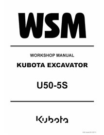 Kubota U50-5S excavator pdf workshop manual 