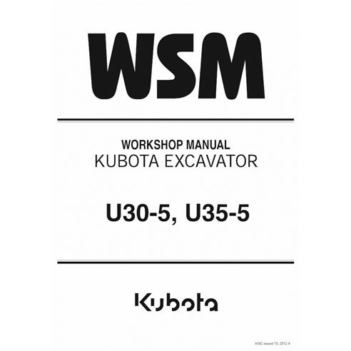 KUBOTA-RY911-22120-WSM Kubota U30-5, U35-5 excavator pdf workshop manual