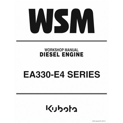 Kubota EA330-E4 series engine pdf workshop manual 