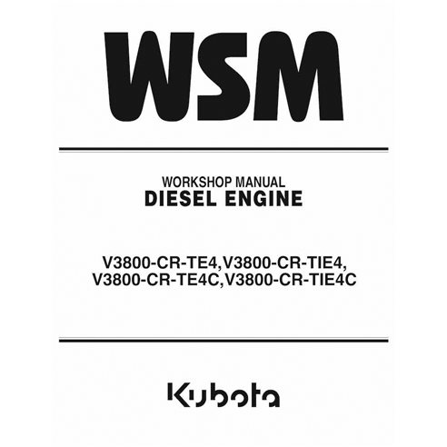 Kubota V3800-CR- series engine pdf workshop manual 