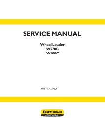 Manual de servicio del cargador de ruedas New Holland W270C, W300C - New Holland Construcción manuales - NH-47357329