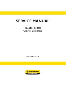 Manual de servicio de excavadora de cadenas New Holland E265C - E305C - New Holland Construcción manuales - NH-47357333A