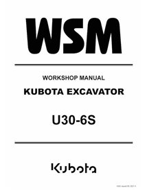 Kubota U30-6S excavator pdf workshop manual 