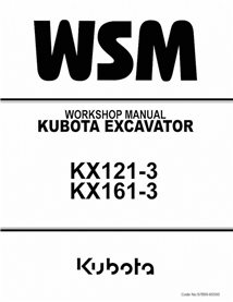 KUBOTA-97899-60550-WSM Manual de oficina em PDF da escavadeira Kubota KX121-3, KX161-3