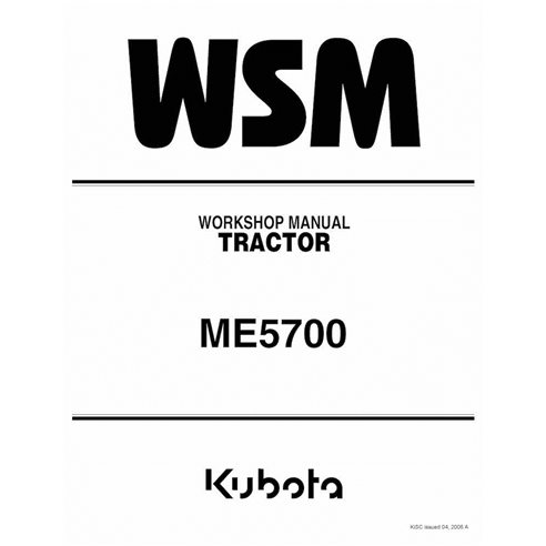 KUBOTA-9Y011-18401-WSM Manuel d'atelier PDF du tracteur Kubota ME5700
