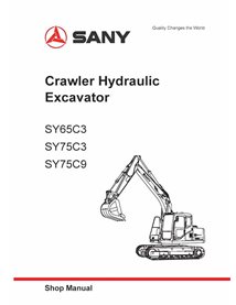 Sany SY65C3, SY75C3, SY75C9 excavator pdf shop manual 