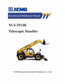 XCMG XC6-3514K telescopic handler pdf operation and maintenance manual 