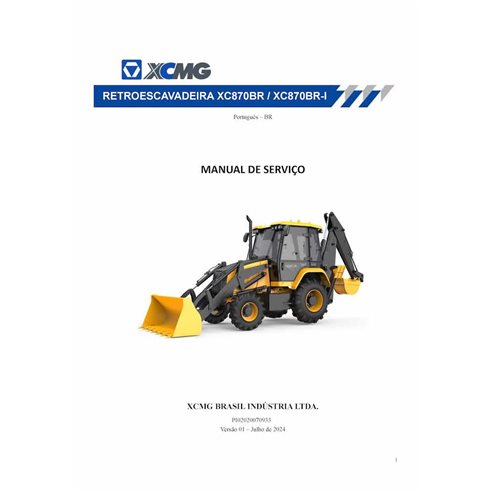 XCMG XC870BR, XC870BR-I backhoe loader pdf service manual PT