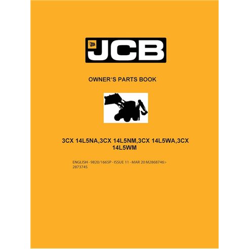 JCB-9820-1665P-PC JCB 3CX 14L5xx backhoe loader pdf parts catalog