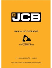 JCB JC210, JC220, JC235 excavator pdf operator's manual PT