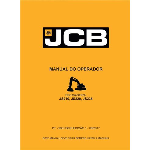 JCB JC210, JC220, JC235 excavator pdf operator's manual PT