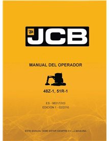 JCB 48Z-1, 51R-1 compact excavator pdf operator's manual ES