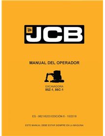 JCB 85Z-1, 86C-1 excavator pdf operator's manual ES