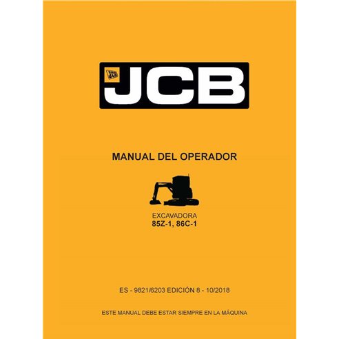 JCB 85Z-1, 86C-1 excavator pdf operator's manual ES