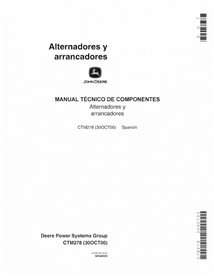 CTM278 Manuel technique des alternateurs et démarreurs pour tracteurs John Deere ES (CTM278)