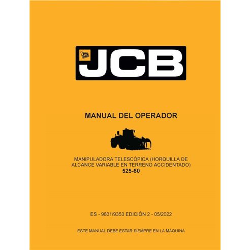 JCB 525-60 loadall pdf operator's manual ES