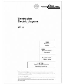 Wirtgen W210i (15.20) milling machine electric diagrams manual 