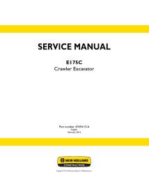 New Holland E175C crawler excavator service manual - New Holland Construction manuals - NH-47494131A