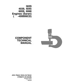 CTM3274 Manual técnico do motor John Deere 3029, 4039, 4045, 6059, 6068 em pdf