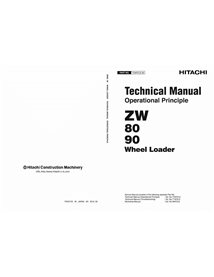 Hitachi ZW80, ZW90 wheel loader pdf operational principle technical manual 