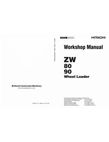 Hitachi ZW80, ZW90 wheel loader pdf workshop manual 