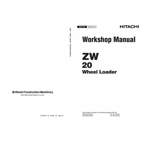 Hitachi ZW20 wheel loader pdf workshop manual 