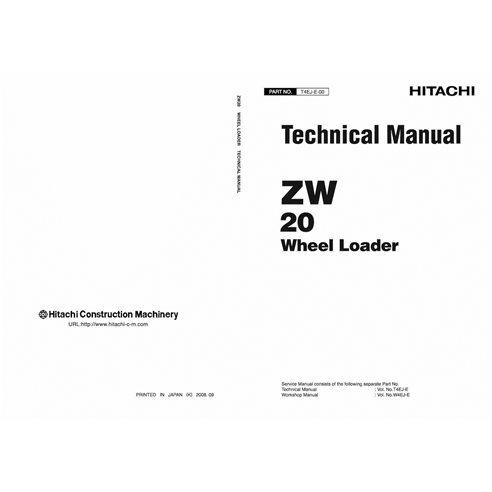 Hitachi ZW20 wheel loader pdf technical manual 