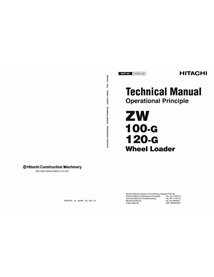 Hitachi ZW100-G, ZW120-G wheel loader pdf operational principle technical manual 