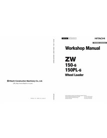 HITACHI-WPTC50-01 Manual de oficina em pdf para carregadeira de rodas Hitachi ZW150-6, ZW150PL-6