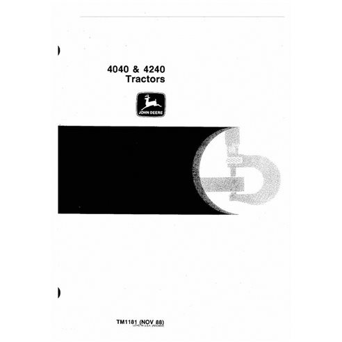 TM1181 Manual técnico em pdf do trator John Deere 4040, 4240