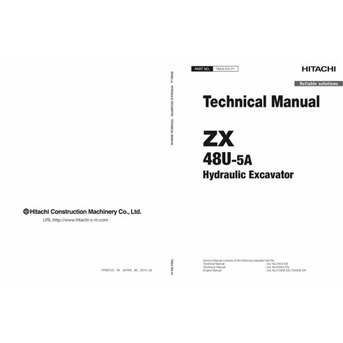 Hitachi ZX48U-5A excavator pdf technical manual 