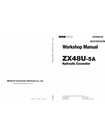 Hitachi ZX48U-5A excavator pdf workshop manual 