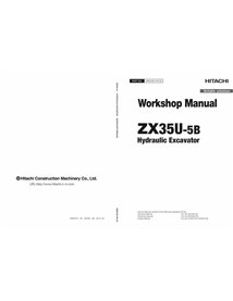 Hitachi ZX35U-5B excavator pdf workshop manual 