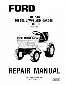 NH-40001411-RM Manual de reparación en formato PDF del tractor cortacésped New Holland Ford LGT 14D