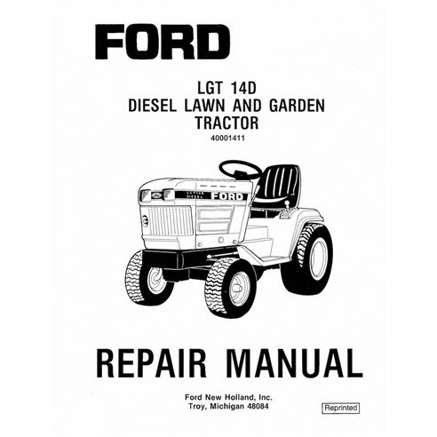 New Holland Ford LGT 14D lawn tractor pdf repair manual 