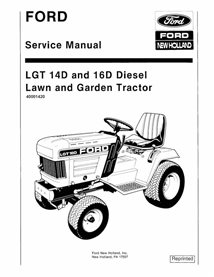 NH-40001420-SM Manual de serviço em pdf do trator de gramado New Holland Ford LGT 14D, 16D