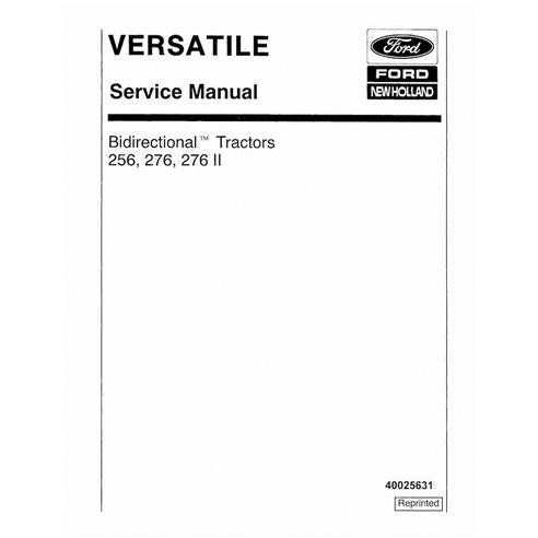 NH-40025631-SM Manual de serviço em pdf do trator New Holland Ford 256, 276, 276 II