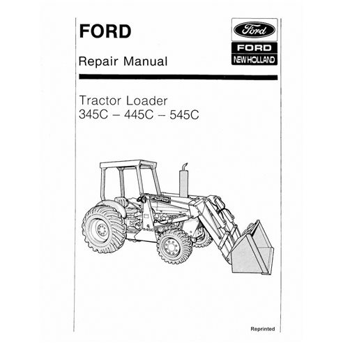 NH-40034530-RM Manual de reparación en formato PDF del tractor New Holland Ford 345C, 445C, 545C