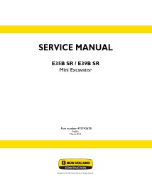 Manual de servicio de la miniexcavadora New Holland E35B SR / E39B SR - New Holland Construcción manuales - NH-47574267B